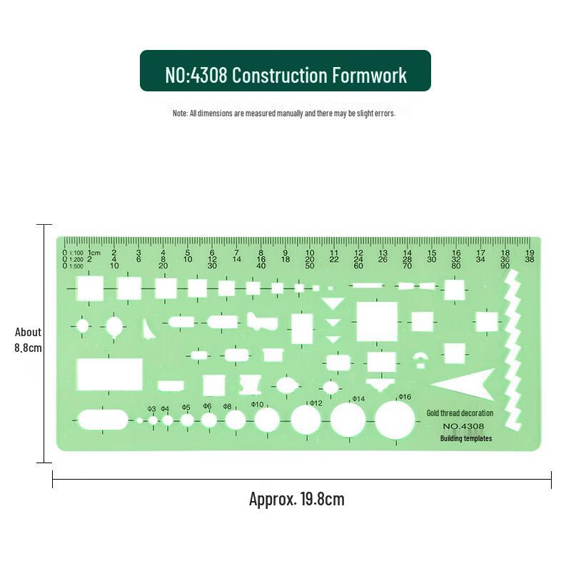 Bing Su Multifunctional Drawing Template Rulers