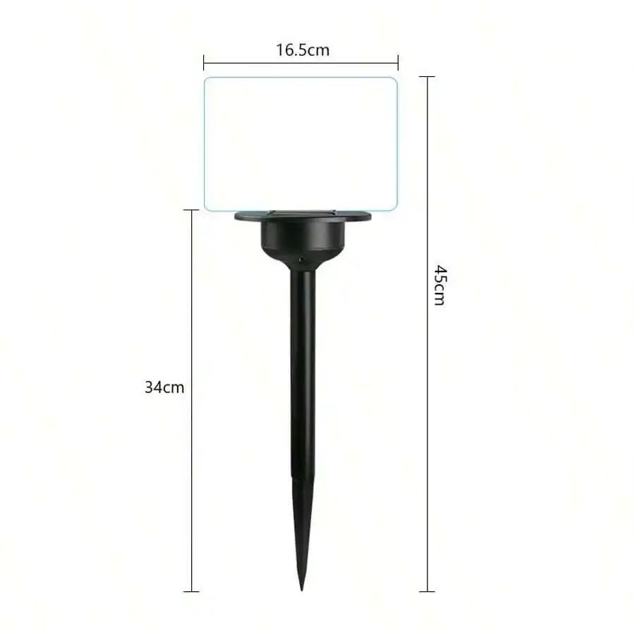 Acrylic Plug-in Solar Light - Auto Charge Simulated Exterior Light for Garden