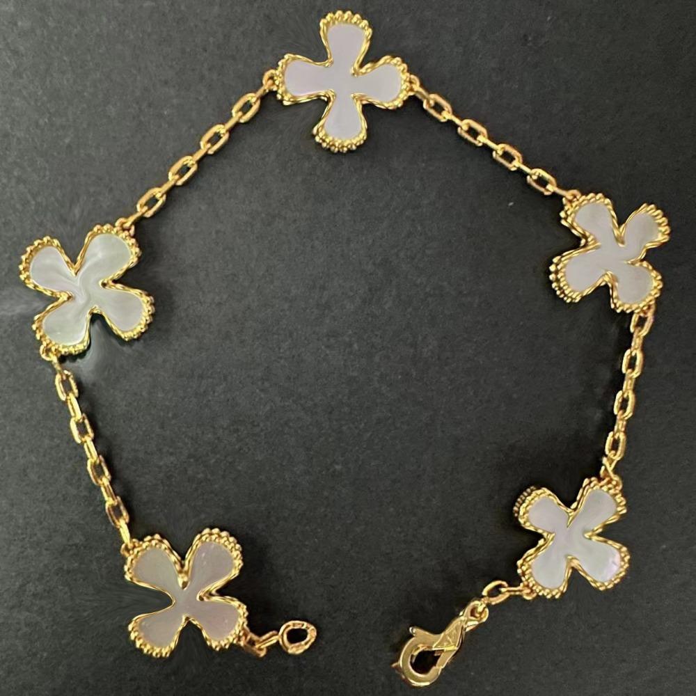 High Version Four-leaf Clover Bracelet Female Mother-of-pearl Agate Five-flower Ladies Bracelet