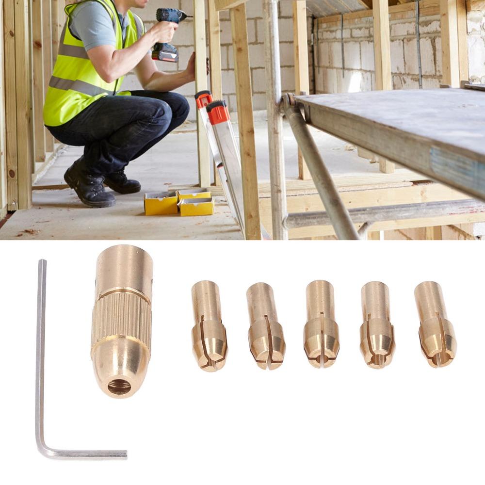 3 sets 0.5-3mm Capacity Brass Drill Chuck 4 Jaw Rotary Tool Chuck Mini Drill Chuck For Rotary Tools