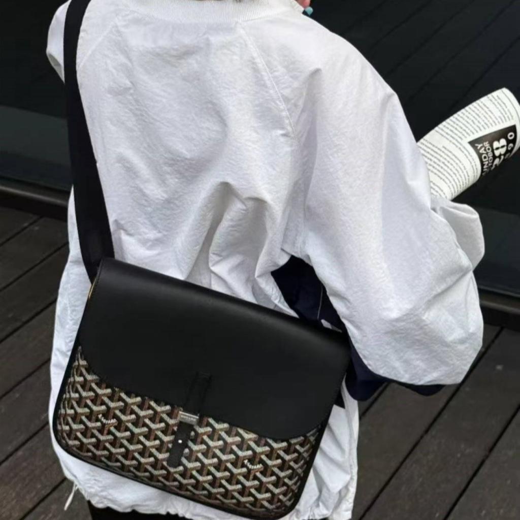 Genuine Leather Messenger Bag 32x25cm, Unisex Crossbody Sling Bag for Men & Women, Durable Shoulder Satchel for Work & Travel