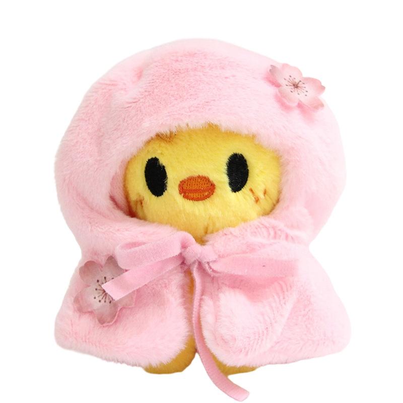New Cute Sakura Themed Toy Set With Cloak Shawl Dress Up Figure Bag Keychain Decorative Kawaii Plushie Doll Supplies Gift