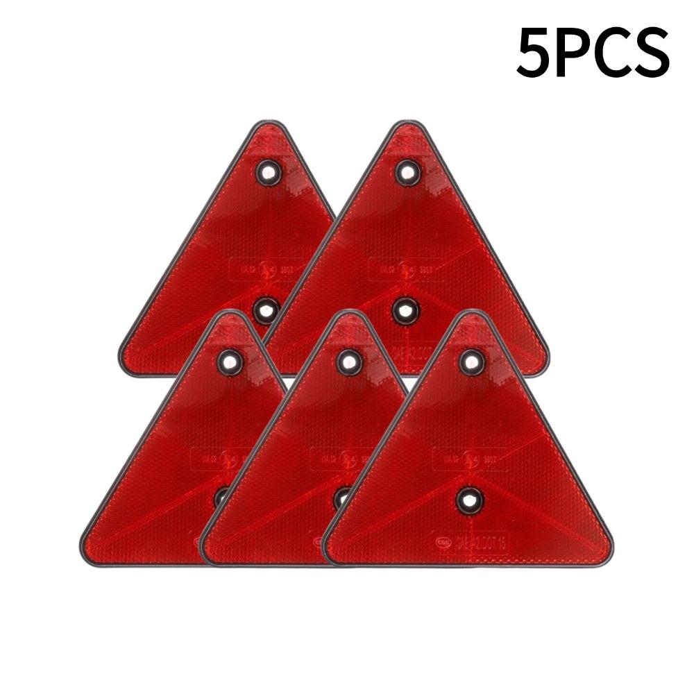 1/2/3/4/5PCS Red Triangle Reflectors Safety Rear Reflectors Warning For Trailer Bike Motorcycle Truck Boat Car Accessories