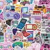 57 Retro Cartoon Game Controller Stickers for Consoles, Phones, Laptops, and Suitcases