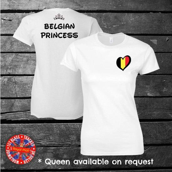 Belgian Princess T-shirt, Belgium, Ladies, Kids, Gift S