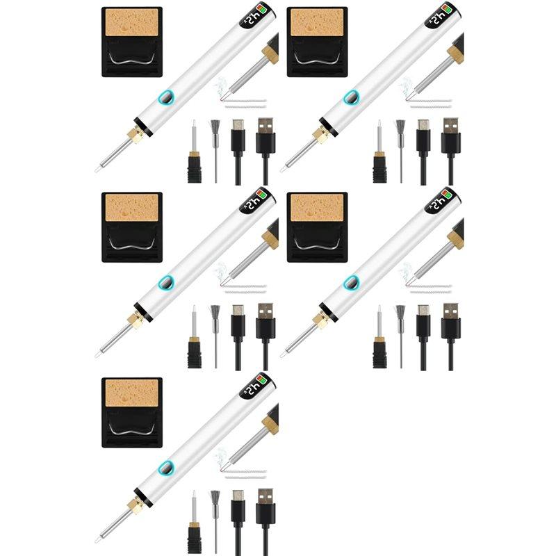 

A60Z5X Rechargeable Thread Burner Kit For Jewelry Making,Digital Thread Zapper Tool,Leather Craft,Weaving & Stringing Bmay білий