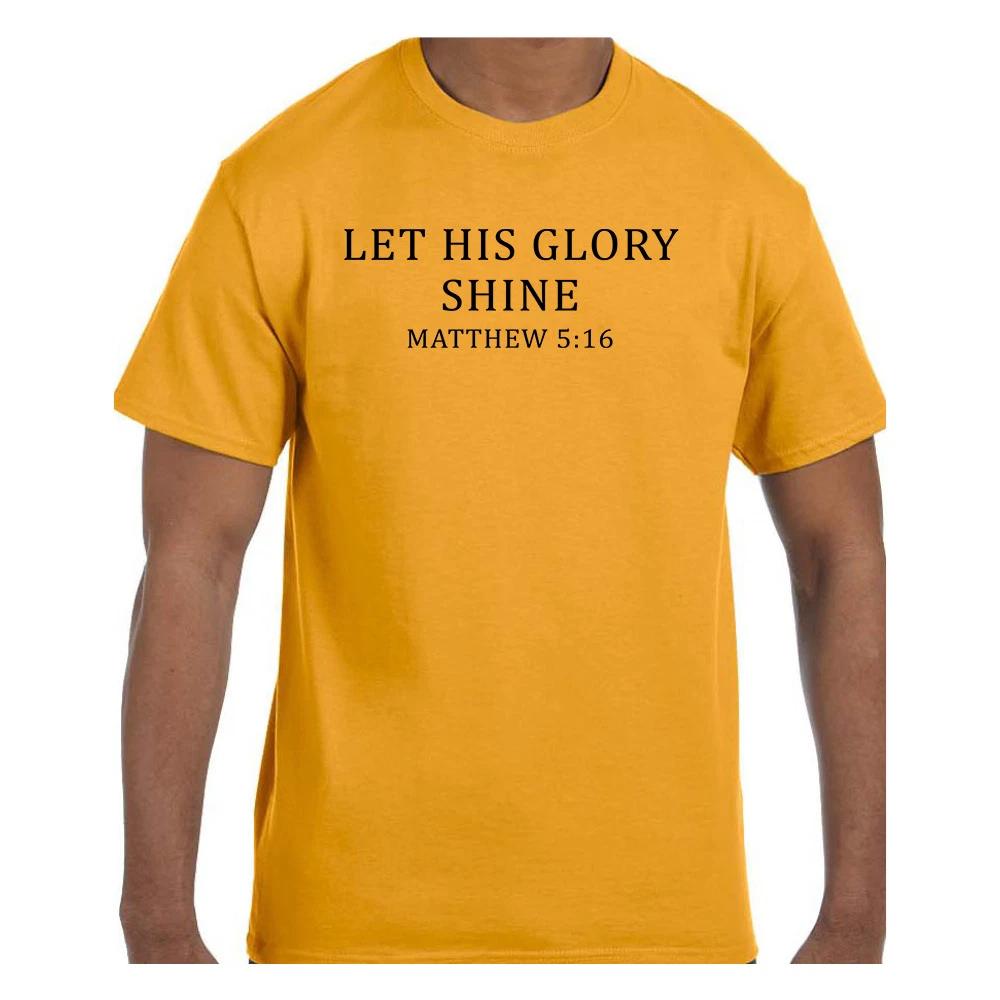 Christian Religious Faith Jesus T shirt Let His Glory Shine Matthew 5:16 3XL