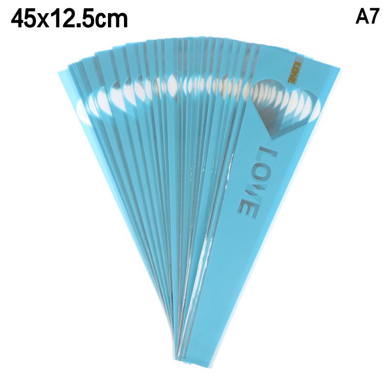 20/50Pcs Plastic Single Rose Sleeve Flower Package Bouquet Package Valentine's Day With Clear Flower Packaging Bag Party Decor