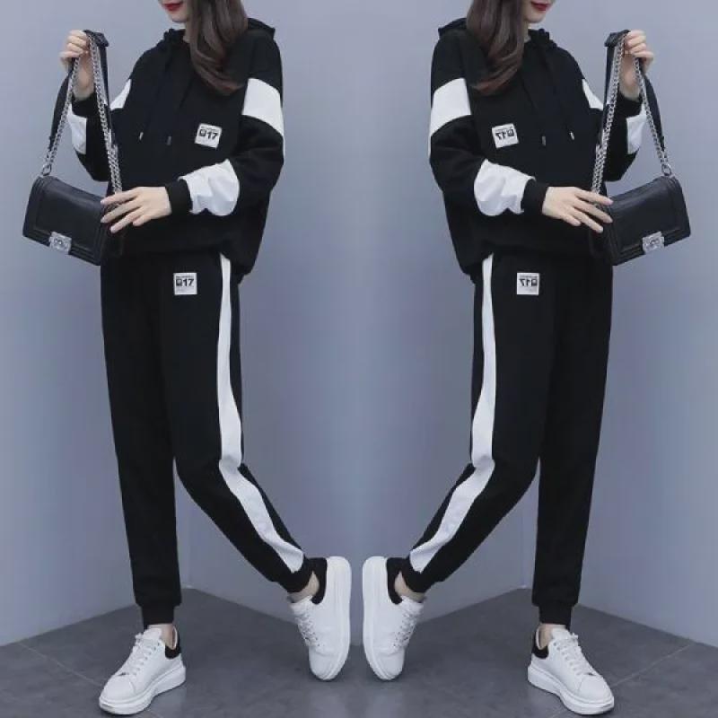 2024 Spring/Autumn Plus Size Women's Loose Casual Sports Two-Piece Suit