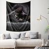 Mysterious Black Cat Wall Hanging  Bedroom Home Decor Tapestry