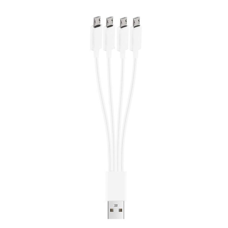 

150cm 4 Port Micro USB to USB Splitter Charging Cable For Huawei Samsung Xiaomi Smartphone Tablet White 20cm