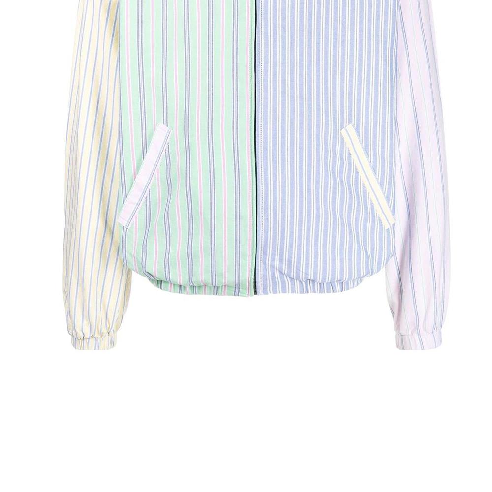 Polo Ralph Lauren Ss23 Bayport Logo Embroidered Striped Zip Jacket Men Jackets Light-Blue 710898151001