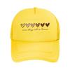 Printed Heart Four Seasons Outdoor Washable Unisex Hat Breathable Adjustable Golf Cap for Women M  Mesh Baseball Cap