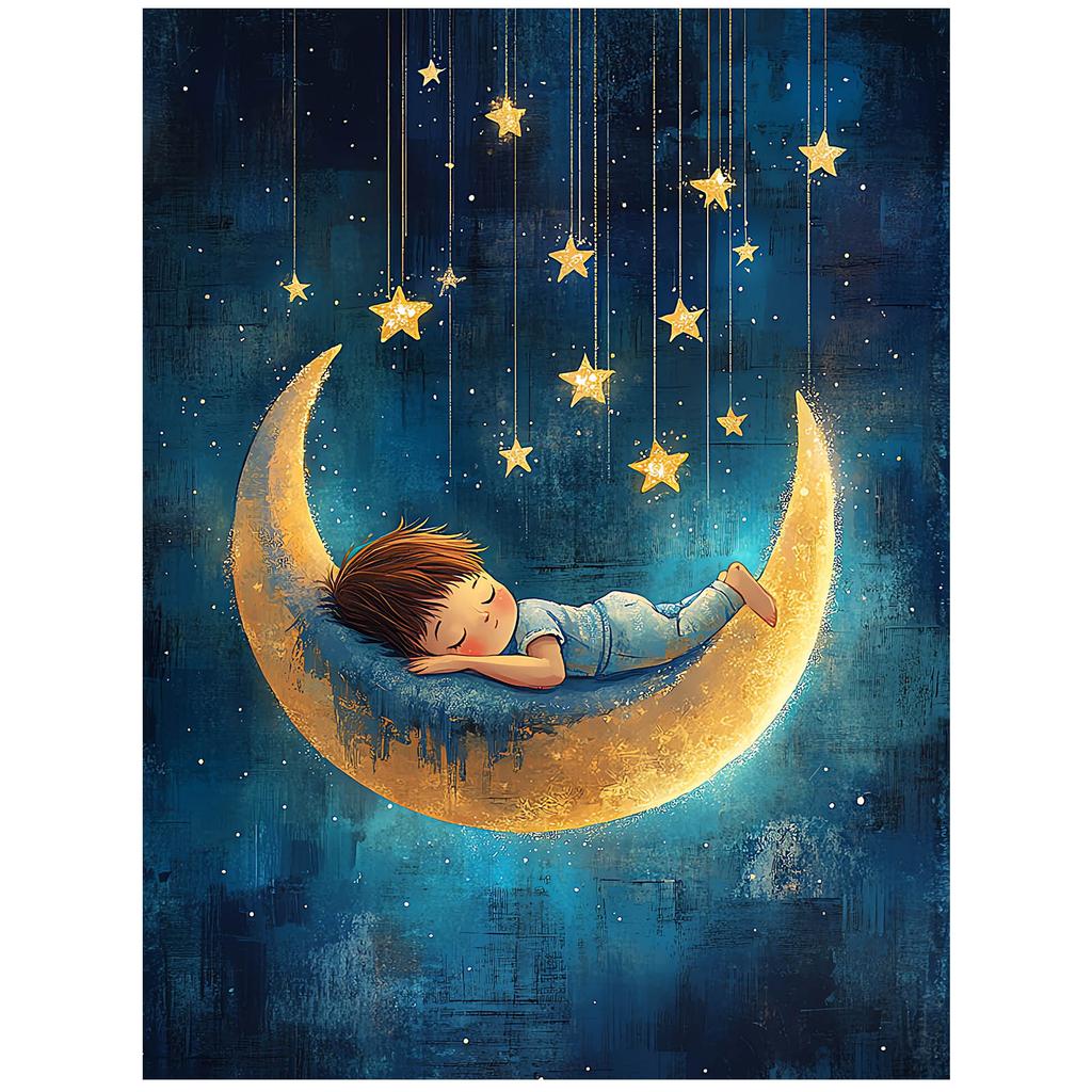 Poster Dream On The Moon Poster Dream On The Moon, 50X70 Cm, Frameless, Matte Paper 230 Gsm