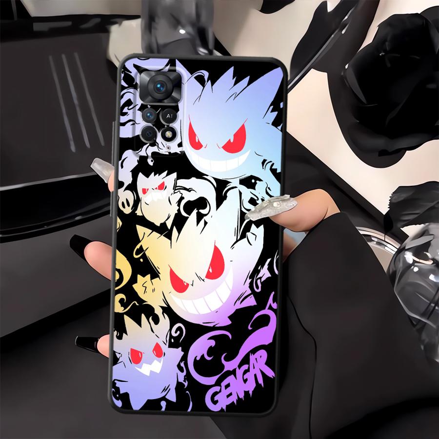 Cool Gengar Pokemon Case for Xiaomi Redmi Note 13 Pro Plus 9 12 Pro 7 8 11s 12s 11 14 10 10S 9S Funda Phone Cover