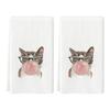 Set of 2 Decorsative Cats Themed Kitchen Towels Quick Drying Dishcloths Hand Towel For Countertop Decors Practical Use