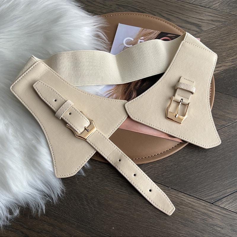 

И Шикарный Универсальный Черный Широкий Пояс Для Женщин Прекрасно Подчеркивает Платья Рубашки И кремовый