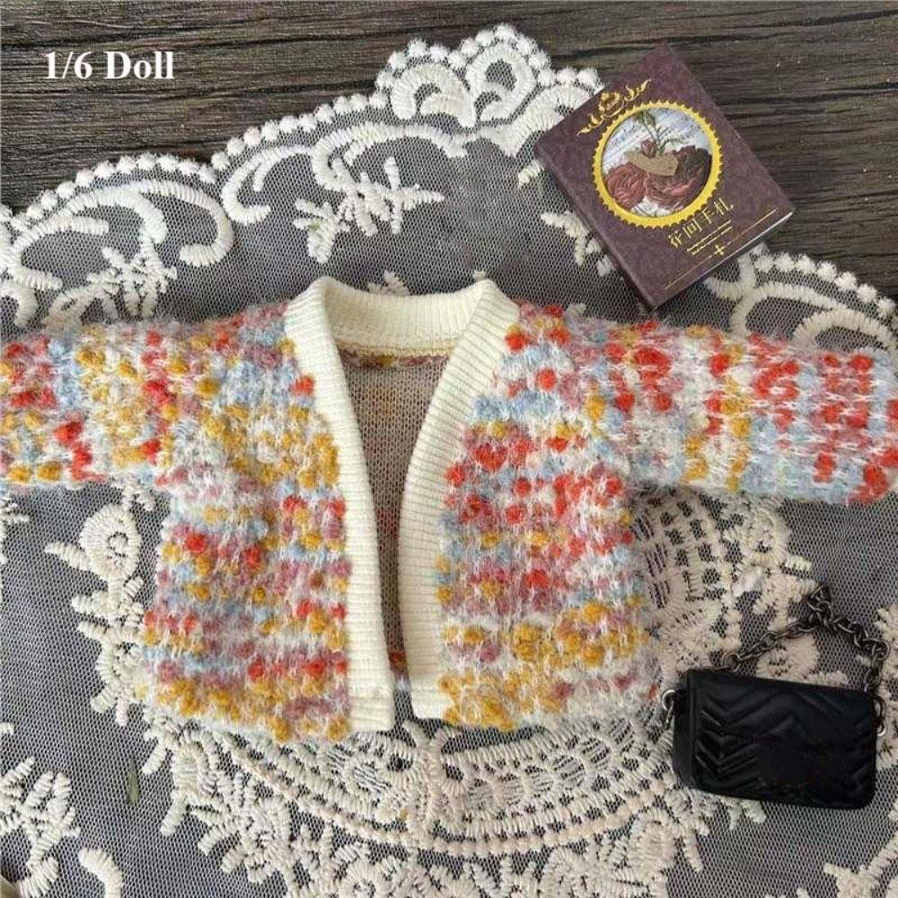 Elegant Knitted Cardigans Tops Cute Doll Jeans Pants for 1/4 1/6 BJD 30/45cm Dolls Doll Clothes