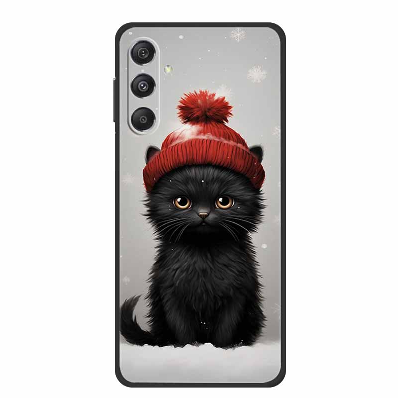 Funda For Samsung A17 Back Cover Case Fashion Black Silicone TPU Soft Phone Case For Samsung Galaxy A17 2025 Case A 17 Coque Bag