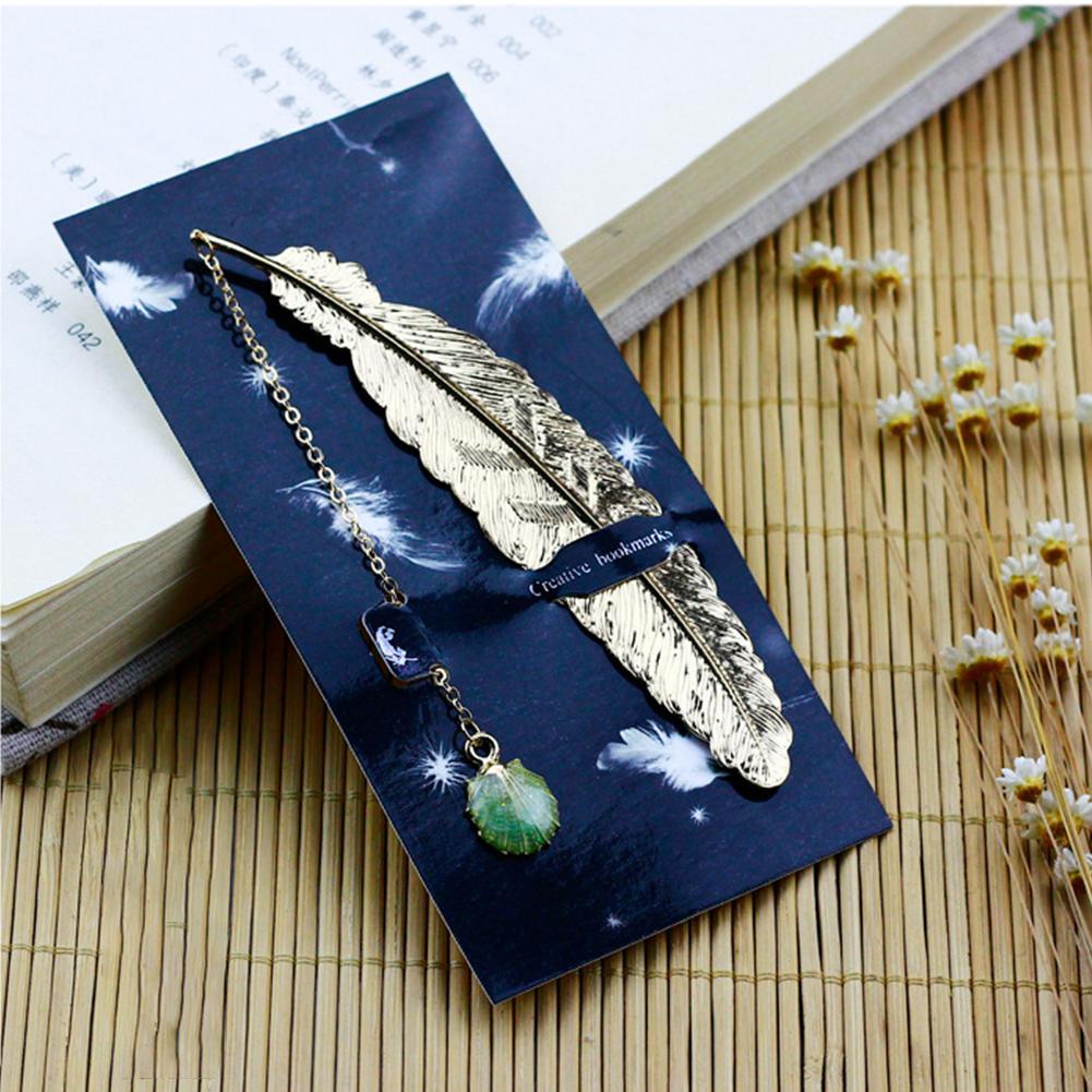 Cute Cartoon Bookmark Design of Metal Feather Bookmarks Promotional Gift