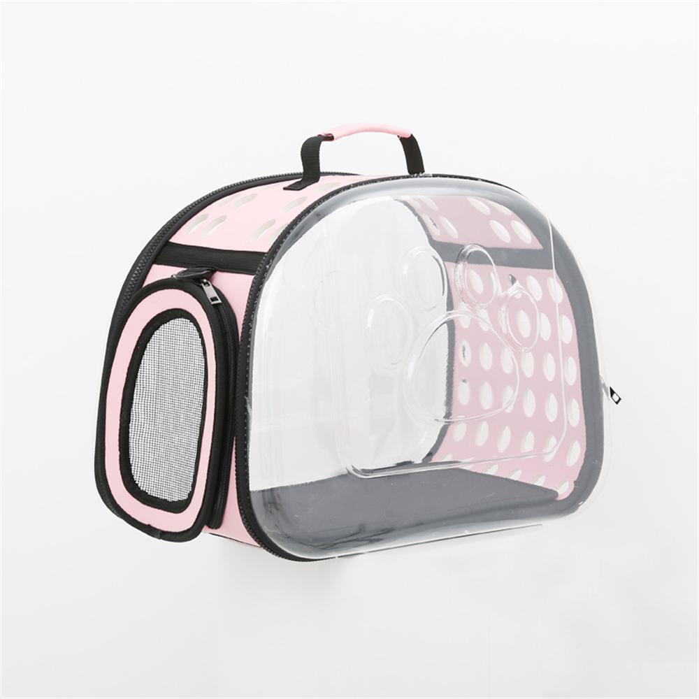 

Pet Shoulder Crossbody Bag Breathable and Portable Pet Outing Cat Dog Backpack Outdoor Travel Handbag Foldable Outing Pet Bag 35x20x22cm рожевий