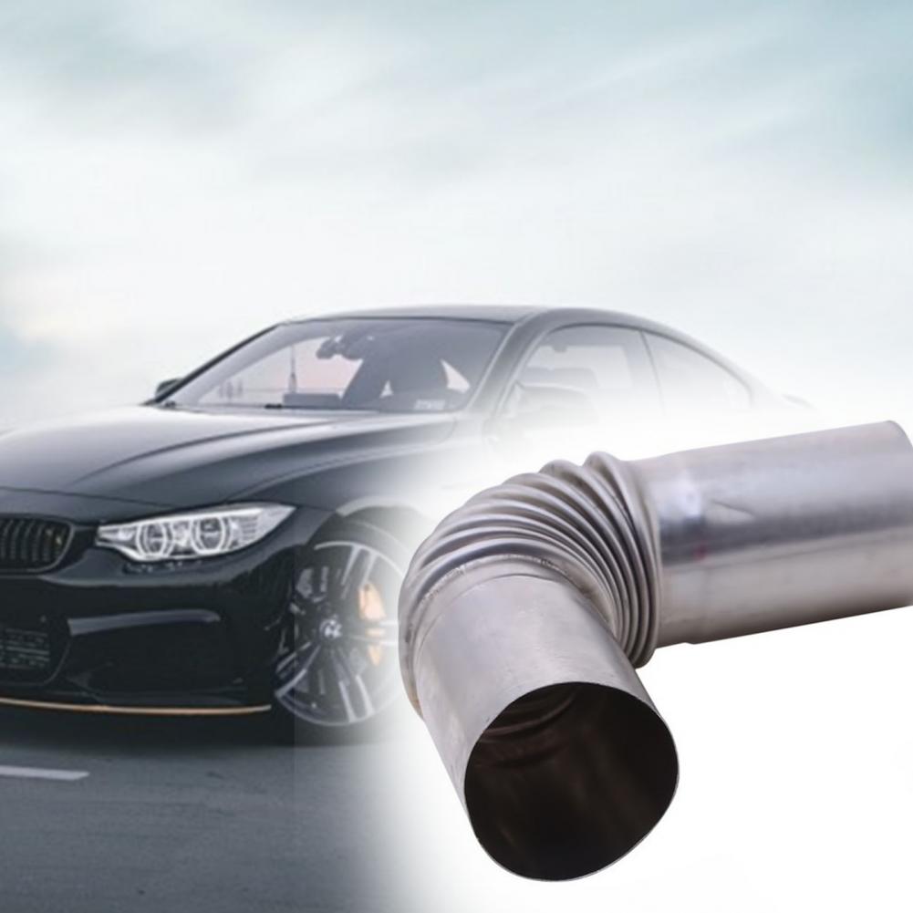 2Pcs Stainless Steel Exhaust Pipe Angle Connector Car Heater Exhaust Hose with 4 Fixing Clips Auxiliary Heater Exhaust Pipe Acce
