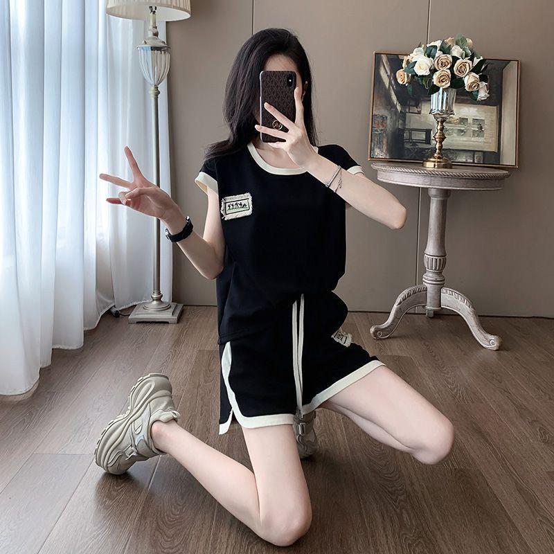 

Petite High-Vis Women s Summer Sportswear: Short Sleeve + Shorts Two-Piece Set XXXL [141-160 lbs]
