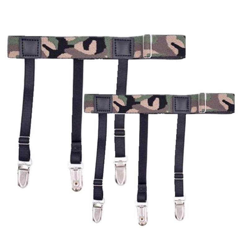 1 Pair Elastic Mens Shirt Stays Striped Suspenders Straps Anti-skid Belt Garters Nylon Adjustable Shirt Holders For Male