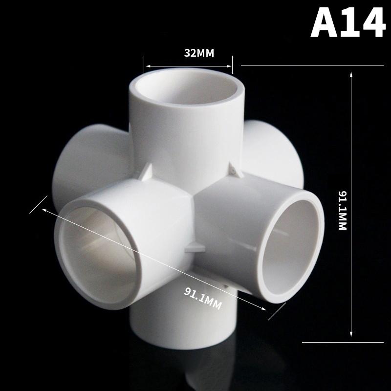 Heavy Duty PVC Pipe Coupler 20/25/32/40/50mm 3/4/5/6 Way 3D Connectors for Agricultural Irrigation DIY Pipe Rack Plumbing Repairs