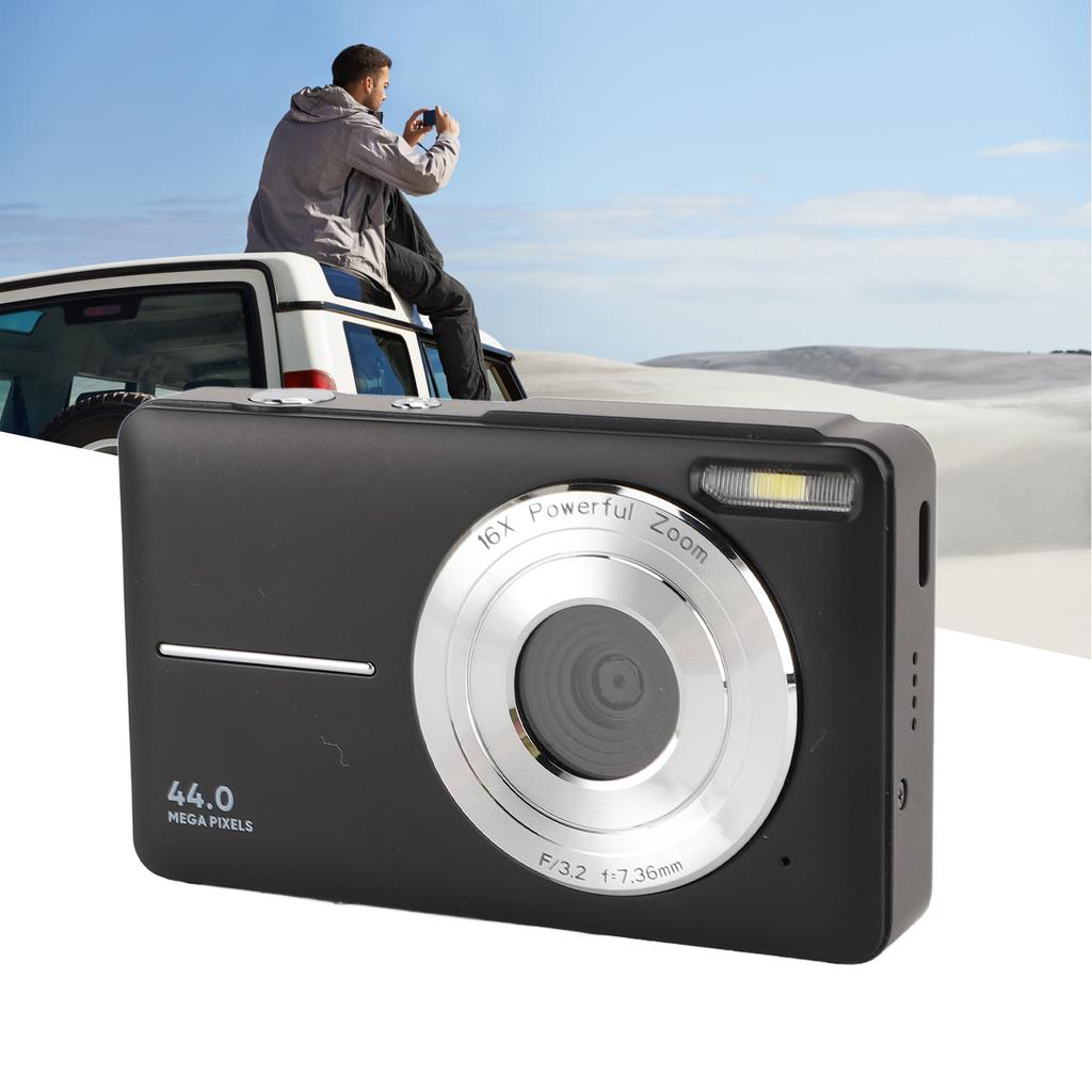 Digital Camera 44MP 1080P FHD 16X Zoom 2.4 Inch Color Screen Compact Small Camera for Kids Teens Beginners