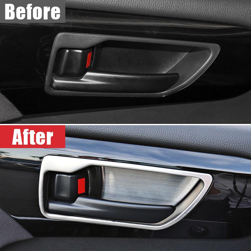 For Toyota Highlander XU70     2024 Hybrid Stainless Car Inner Door Handle Frame Door Bowl Cover Trim Stickers