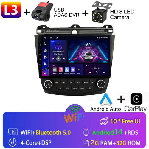 Android 14 Car Radio for Honda Accord 7 2003-2008 GPS Navigation Multimedia Video Player Carplay Android Auto Car Stereo 2 Din