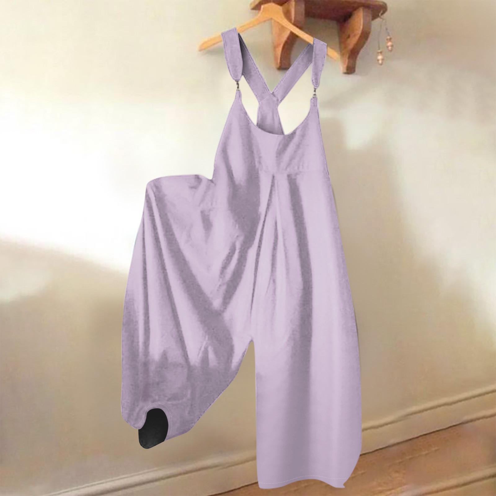 

Женские повседневные и модные летние брюки на бретелях, однотонный свободный комбинезон в стиле ретро с карманами XXL