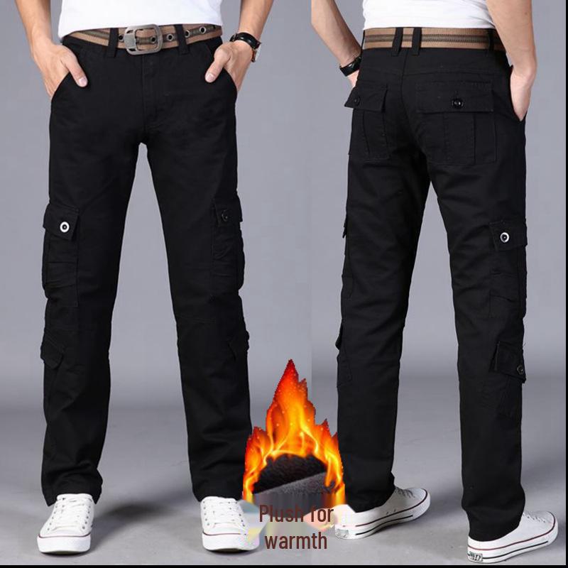 Herren Trendiger Plüsch Overall Lässige Lockere Gerade Hose - Warme und Modische Oberbekleidung