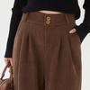 unifree High-Waist Corduroy Straight-Leg Pants