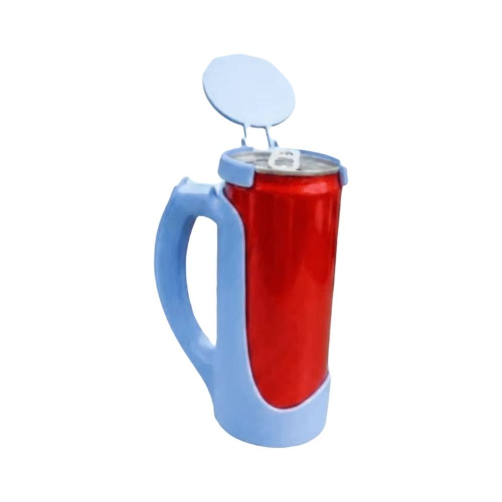 

Spill-Proof Portable Cup Holder Leak Proof Soda Can Holder Beverage Cup Holder Travel синий