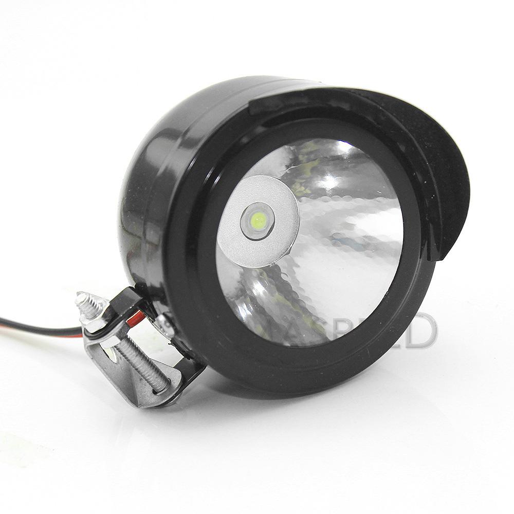 1 Pair Universal Motorcycle Headlight LED Spot Light Beam Side Assist Lamp White Working Light for Motorbike Off Road