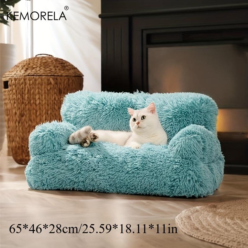 Thickened & Heightened Long-Haired Cat Sofa for Large Cats - Luxury Cushioned Pet Bed, Durable Furniture for Use, Cozy for Decor