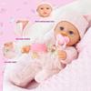 12 Inch Baby Dolls Set with Accessories and Clothes,Newborn Girls Baby Doll with Soft Sleep Bassinet Bed Crib Pillow Blanket Pacifier Feeding Bottles