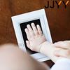 DIY Handprint and Footprint Kit with Ink Pads and Photo Frame for Toddlers Baby Shower Gift Safe Clean Souvenir Accessories