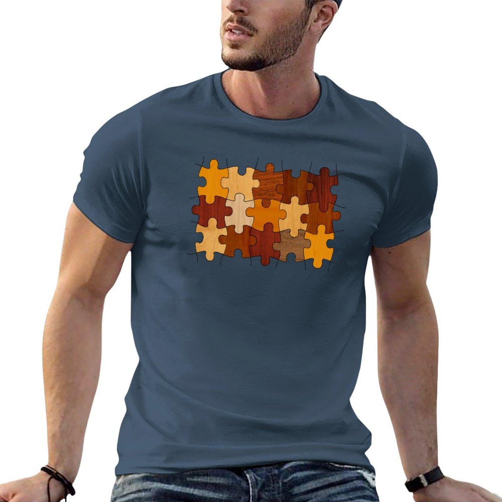 Puzzle Wood Tshirt Funny T Shirts Unisex Anime T Shirts Oversize Anime T Shirts For Unisex Tshirt S