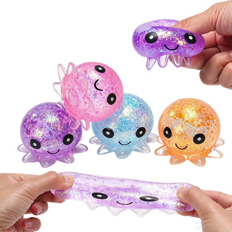Squid Stress Balls Soft Squeeze Fidget Toy Sensory Anxiety Relief  Bubble Octopus Gift