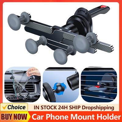 Support de Téléphone de Voiture Support Grand Écran Dédié Gravité Grille d'Aération Support de Voiture Bras Réglable pour Téléphone Portable/Téléphone Pliable/Tablette