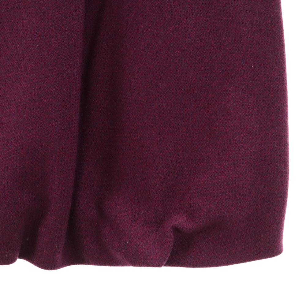 LOUIS VUITTON French wool Midi Skirt 36 Purple Back zip Women Used
