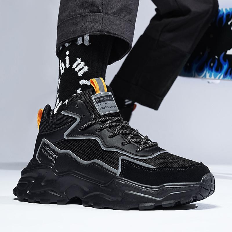 

2025 summer mesh breathable thick-soled Korean version of trendy casual sports shoes low-top color matching live broadcast outdoor work shoes 39
