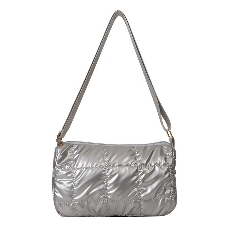 Fashionable Quilted Stitch Large Capacity Cotton Shoulder Bag For Women