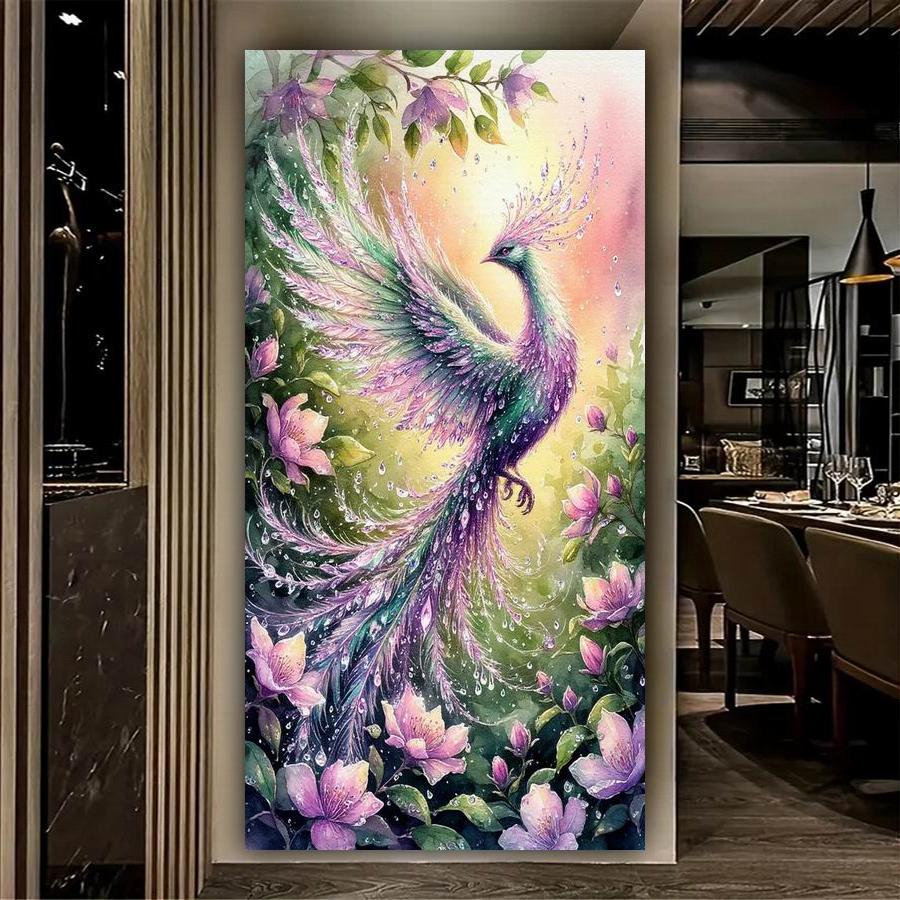 Abstract Peacocks Large Size Diamond Painting Animals Birds Diy Full Drill Rhinestone Embroidery Mosaic Cross Stitch Kits Wall Decor