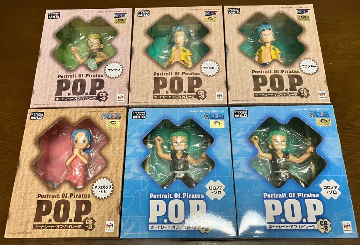 [USED]Shipping Portrait of Pirates Excellent Model MILD One Piece Childhood Franky First Edition included. P.O.P Figures Vivi, Zoro, (CB)