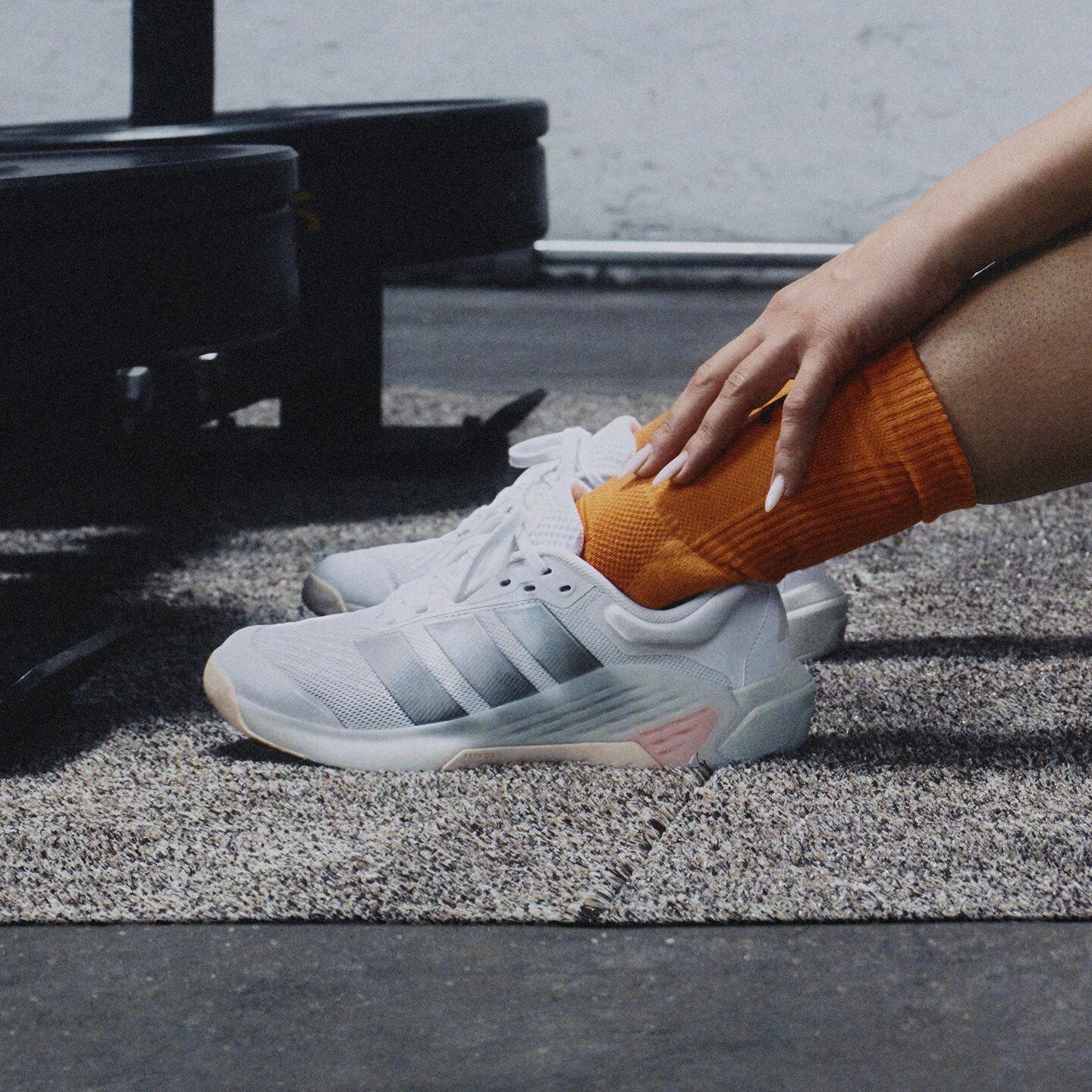 adidas Dropset 4 Power White Silver Metallic Lucid Orange (Женский) 36