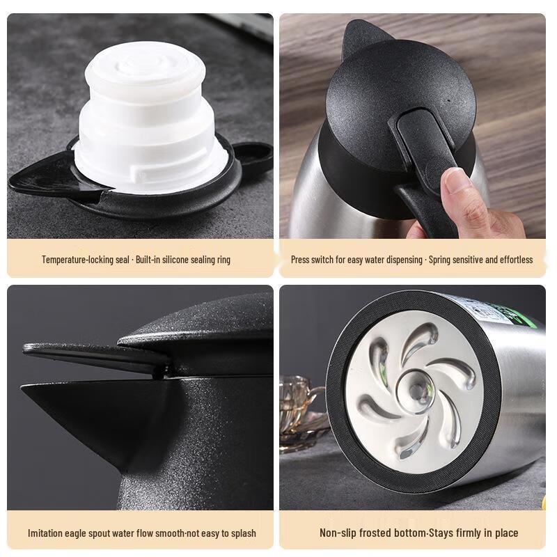 JingJingRS 2L Stainless Steel Insulated Pot & Coffee Carafe